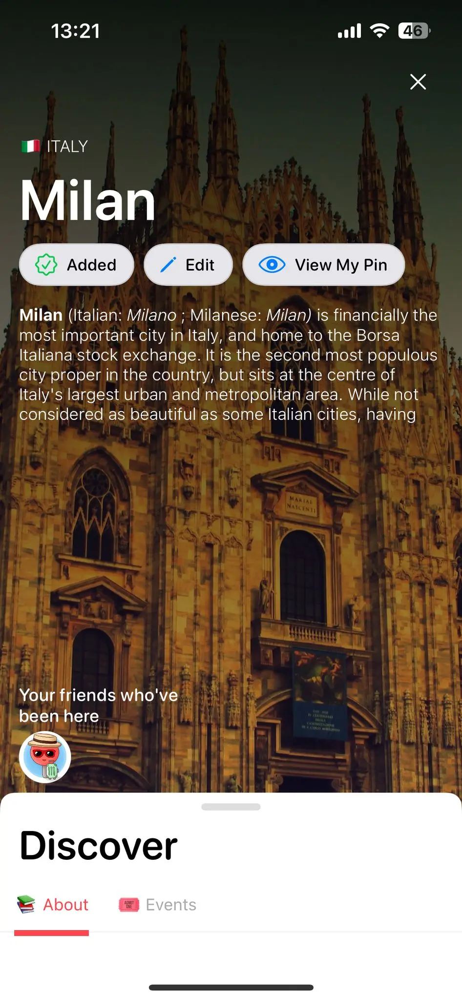 Pin Traveler bucket list